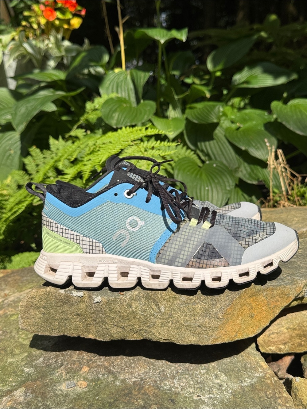 On Cloud X 3 Women’s Running Shoes Size 6.5 Gray Blue Athletic Sneakers